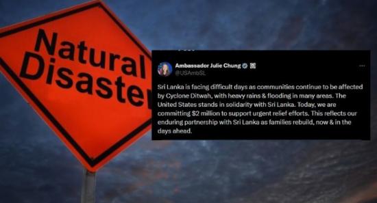 US Commits $2M for Sri Lanka’s Disaster Relief